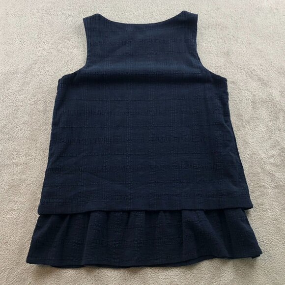 J. Jill Womens Tank Top Small Layered Sleeveless Textured Black Cotton Casual - Picture 10 of 10